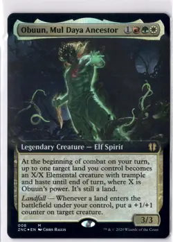 Obuun, Mul Daya Ancestor NM* FOIL EXTENDED Zendikar Rising 008 mtg -UnltdCards - Image 1