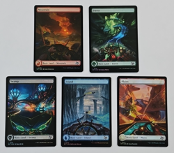 MTG - Aetherdrift Full Art Lands (FOIL) Set of 5 - DFT - Magic the Gathering NM - Image 1