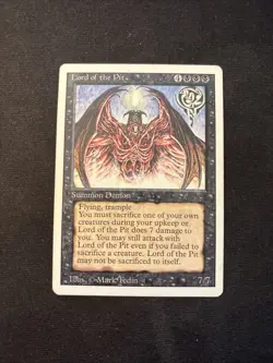 Lord of the Pit Revised Edition Mtg LP - Image 1