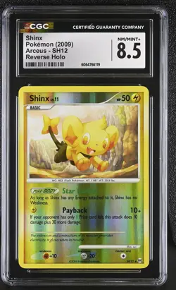 CGC 8.5 Shinx 2009 Arceus SH12 Reverse Holo Pokemon Card - Image 1