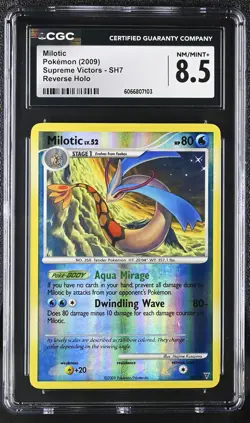 CGC 8.5 Milotic 2009 Supreme Victors SH7 Reverse Holo Pokemon Card - Image 1