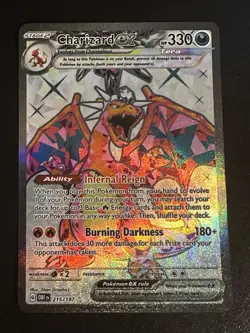 Charizard Ex 215/197 Pokemon Obsidian Flames Ultra Rare Full Art Holo NM - Image 1
