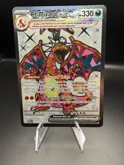 Charizard Ex 215/197 Pokemon Obsidian Flames Ultra Rare Full Art Holo - Image 1