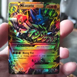 M LUCARIO EX 113/111 XY FURIOUS FISTS POKEMON HALF ART - Image 1