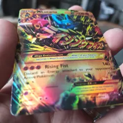 M LUCARIO EX 113/111 XY FURIOUS FISTS POKEMON HALF ART - Image 3
