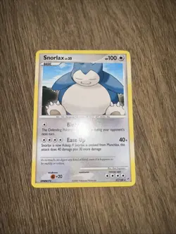 Pokemon TCG Snorlax 37/130 Diamond & Pearl Base Regular Rare LP - Image 1