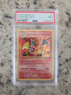 Pokemon TCG Charizard Evolutions 11/108 Reverse Holo Rare PSA 9 Mint - Image 1