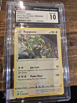 Rayquaza - Pokemon (2020) Black Star Promos - Cosmos Holo CGC Gem Mint 10 - Image 1