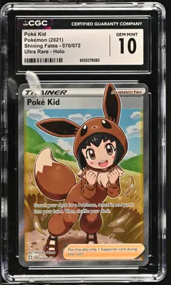 POKe KID Shining Fates Holo Ultra Rare #070 CGC 10 Gem Mint Pokemon - Image 1