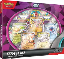 Pokemon Tera Team EX Premium Collection 5 Foils 9 TCG Booster Packs SEALED - Image 1