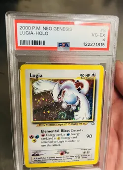 2000 Pokemon Lugia Neo Genesis Holo 9/111 PSA 4 - Image 1