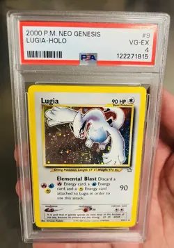 2000 Pokemon Lugia Neo Genesis Holo 9/111 PSA 4 - Image 3