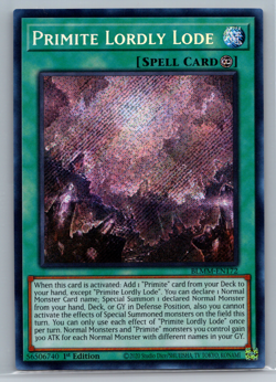 Yu-Gi-Oh! Primite Lordly Lode BLMM-EN172 Secret Rare 1st Edition - Image 1