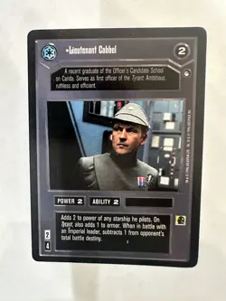 Star Wars CCG SWCCG Lieutenant Cabbel NM Rare Card Dark Side BB - Image 1