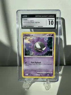 Pokemon 2007 Diamond & Pearl Gastly Card 82/130 CGC 10 Gem Mint (POP 9) - Image 1
