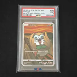 PSA9 Rowlet Munch A Retrospective 290/SM-P Promo Pokemon Card Japanese 2018 - Image 1