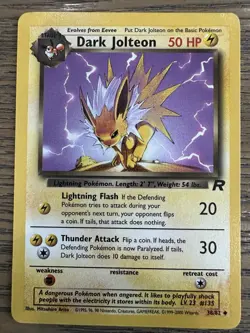 Pokemon Dark Jolteon 38/82 Team Rocket Regular Card - Image 1