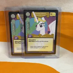 2X My Little Pony Princess Celestia Equestrian Leader #190 UR Foil Card MLP TCG - Image 1