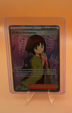 Pokemon TCG Erika's Invitation Scarlet & Violet Holo Ultra Rare Card 196/165 - Image 1