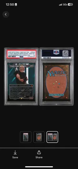 Cloud Midgar Mercenary Borderless Surge Foil Final Fantasy Mythic MTG PSA 10 - Image 3