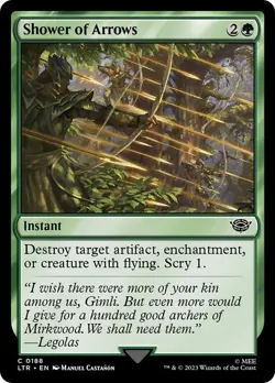 Shower of Arrows 188 LTR MTG Green Instant Common MEE Scry Common EN - Image 1