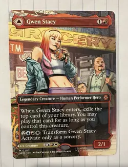 Gwen Stacy / Ghost-Spider (Borderless) - Marvel's Spiderman (SPM) MTG - Image 1