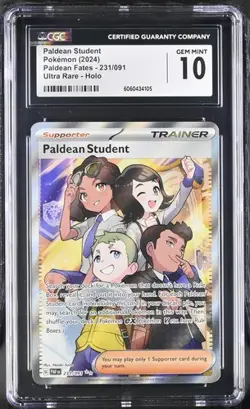✨✨ CGC 10 231/091 Paldean Student Ultra Rare Holo Pokemon 2024 Paldean Fates - Image 1