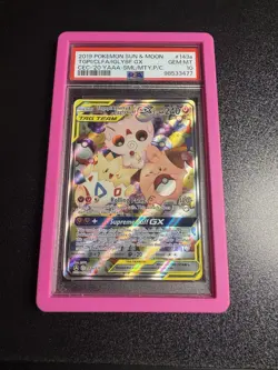 2019 POKEMON SUN & MOON 143a/236 143/236 TOGEPI & CLEFFA & IGGLYBUFF GX PSA 10 - Image 2