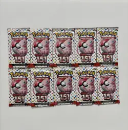 10x Pokemon TCG Scarlet & Violet 151 Lot of 10 Factory Sealed Booster Packs - Image 1