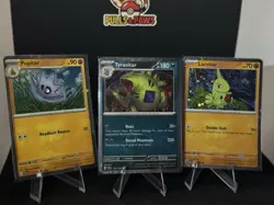 🌀 Pokemon PAL 110/193 Larvitar, 111/193 Pupitar, Tyranitar 135/193 Cosmos Holos - Image 1