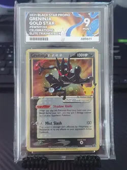 ACE 9 Greninja Gold Star SWSH144 2021 Celebrations ETB Promo Pokemon (NOT PSA) - Image 1