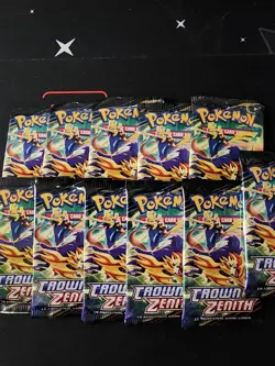 Pokemon Crown Zenith Lot of 11 Booster Packs Sealed - Image 1