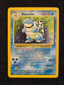 Blastoise Shadowless Base Set Holo 2/102 Pokemon MP/LP - Image 1