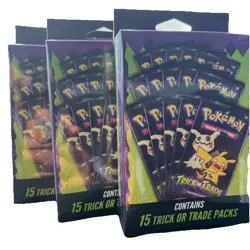 LOT OF *3* boxes POKEMON TRICK OR TRADE Booster Pack boxes-15 Packs per box - Image 1