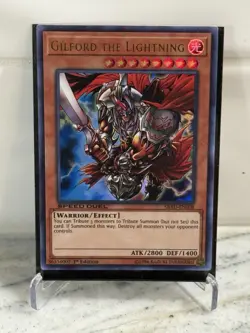 YUGIOH • GILFORD THE LIGHTNING • ULTRA RARE • SBAD-EN008 • 1st EDITION • NM - Image 1