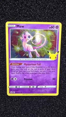 Pokemon TCG Mew Holo Rare Card 11/25 Celebrations (LP) - Image 1