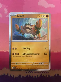Pokemon Card Klawf Scarlet And Violet Base Set Cosmo Holo Rare 122/198 Near Mint - Image 1