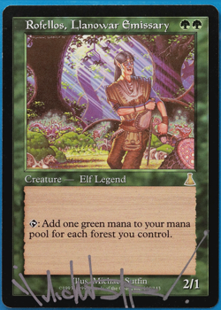 Rofellos, Llanowar Emissary Urza's Destiny NM Rare SIGNED CARD (504707) ABUGames - Image 1