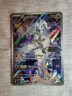 Pokemon TCG N's Reshiram 167/159 Journey Together Holo IR Stamped NM Card - Image 1