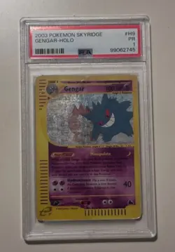 Pokemon Card-Gengar-Skyridge-H9/H32-Holo-ENG-Poor-PSA1 - Image 1