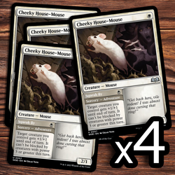 4x Cheeky House-Mouse // Squeak By - NM - Wilds of Eldraine - MTG - Image 1