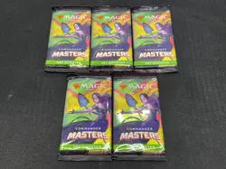 Magic The Gathering MTG: Commander Masters - Set Booster Packs Lot of 5 - Image 1