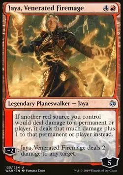 Magic the Gathering MTG Jaya, Venerated Firemage (135) War of the Spark LP - Image 1