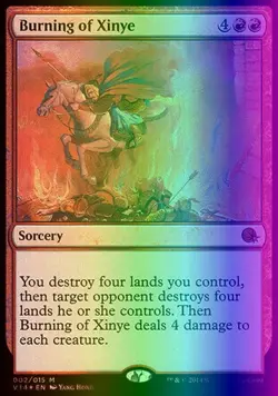 Magic the Gathering MTG Burning of Xinye (2) FTV Annihilation LP FOIL - Image 1