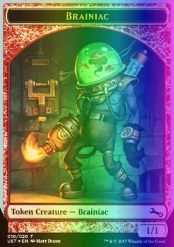 Magic the Gathering MTG Token - Brainiac (10) Unstable LP FOIL - Image 1
