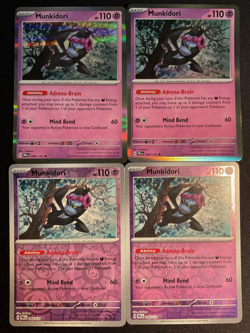 Pokemon TCG - Playset- 4x Munkidori 044/131 (2x Reverse Holo, 2x Holo Rare) - NM - Image 1