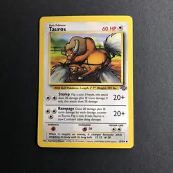 Pokemon TCG Tauros Jungle 47/64 Regular Unlimited Uncommon - Image 1