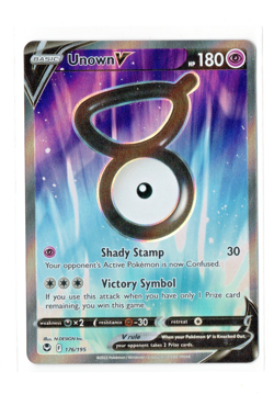 Pokemon Unown V 176/195 Swsh12: Sword & Shield Silver Tempest Full Art Holo - NM - Image 1