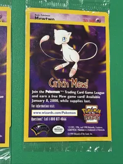 (2) Sealed "Catch Mew" Pokemon MEWTWO Black Star Promo Movie WB Stamp - Image 3