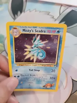 Pokemon Gym Heroes Prerelease - Holo Misty's Seadra 9/132 - W12 - Image 2
